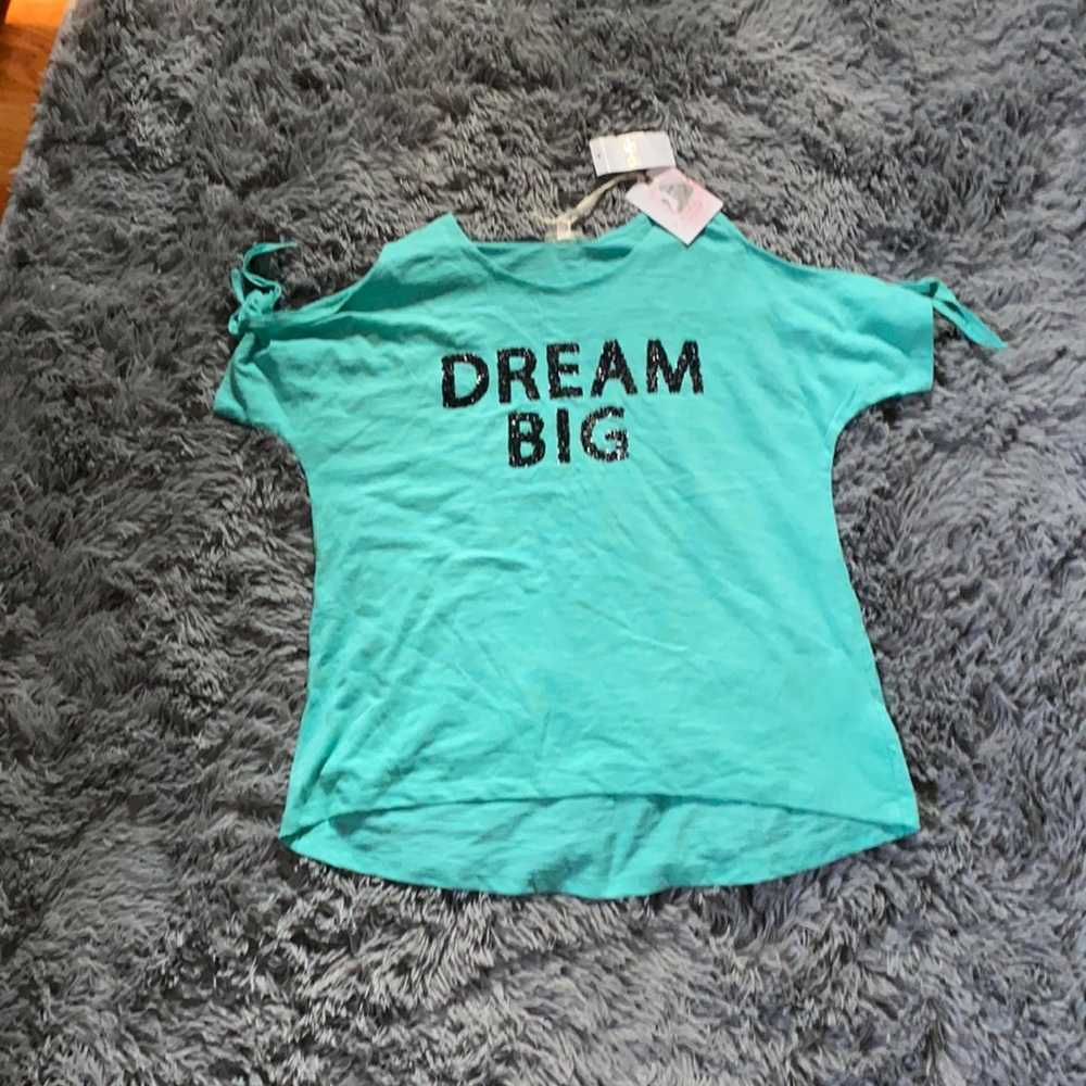 Teal Jessica Simpson Tee. New. Size XL in girls.